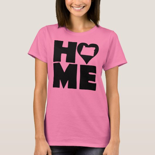 Oregon Home Heart State Tees T-Shirt (Voorkant)