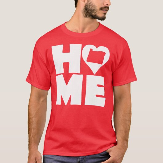 Oregon Home Heart State Tees T-Shirt (Voorkant)