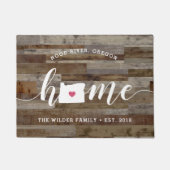Oregon Home State Personalized Wood Kijk uit Deurmat (Voorkant)