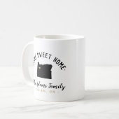 Oregon Home Sweet Home Familie Monogram Mok (Voorkant links)