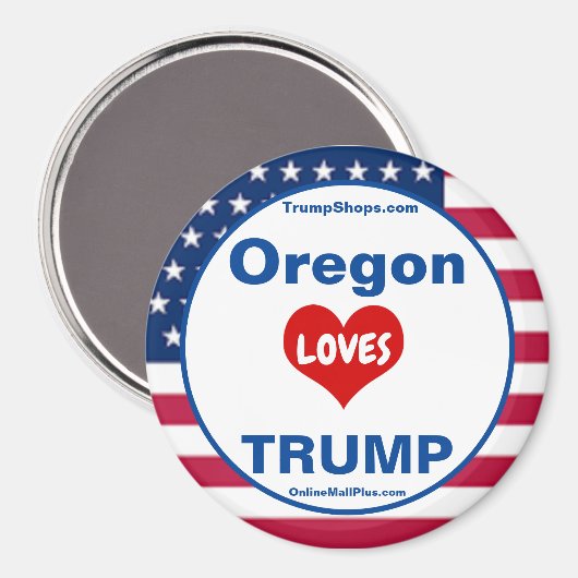 Oregon HOUDT VAN TRUMP Patriottische Koelkast Magneet (Voorkant / Achterkant)