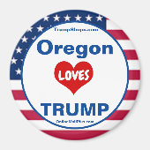 Oregon HOUDT VAN TRUMP Patriottische Koelkast Magneet (Voorkant)