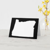 Oregon in wit en zwart kaart (Gele Bloem)