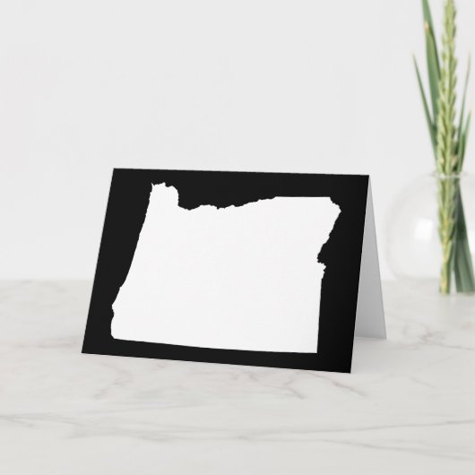 Oregon in wit en zwart kaart (Voorkant)