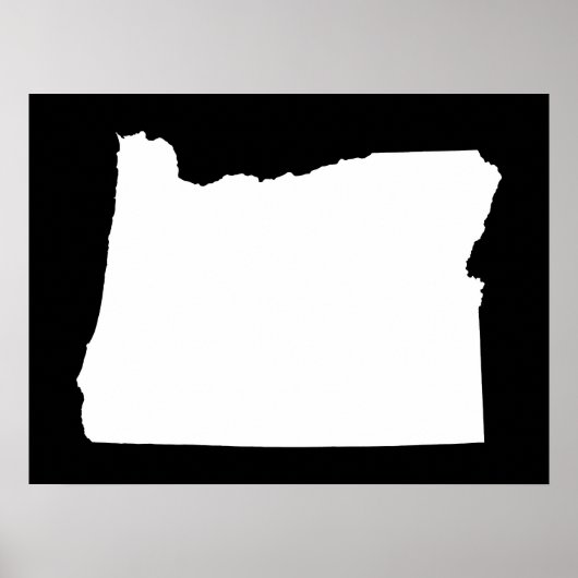 Oregon in wit en zwart poster (Voorkant)