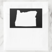 Oregon in wit en zwart rechthoekige sticker (Tas)