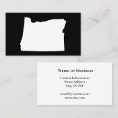 Oregon in wit en zwart visitekaartje (Voorkant / Achterkant)