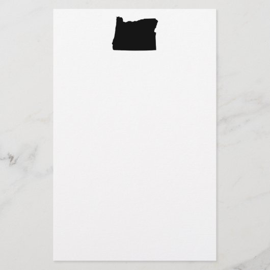 Oregon in zwart en wit briefpapier (Voorkant)