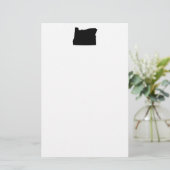 Oregon in zwart en wit briefpapier (Staand voorkant)