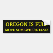 Oregon is helemaal ergens anders. Bumpersticker (Voorkant)