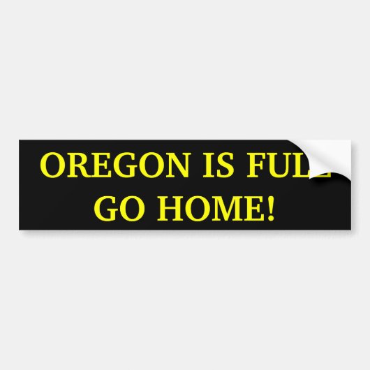Oregon is helemaal naar huis! Bumpersticker (Voorkant)