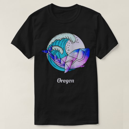 Oregon Japanese Paint Geometric Orca Killer Whale T-shirt (Design voorkant)