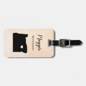 Oregon Kaart Bagagelabel, Bruiloft Party Welkom Bagagelabel (Voorkant horizontaal)