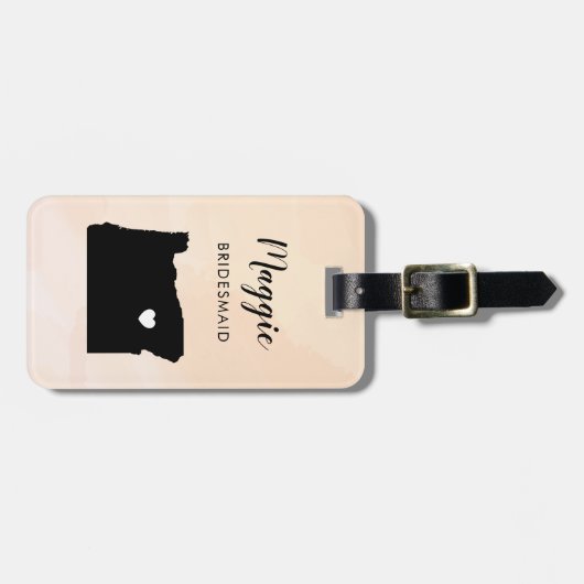 Oregon Kaart Bagagelabel, Bruiloft Party Welkom Bagagelabel (Voorkant horizontaal)