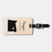 Oregon kaart bagagelabel, bruiloftsgeschenk welkom bagagelabel (Voorkant horizontaal)