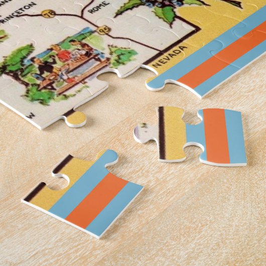 Oregon Kaart Jigsaw Puzzel (Zijkant)