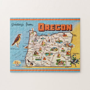  Oregon Kaart Jigsaw Puzzel