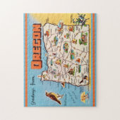Oregon Kaart Jigsaw Puzzel (Verticaal)