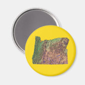 Oregon kaart magneet (Voorkant / Achterkant)
