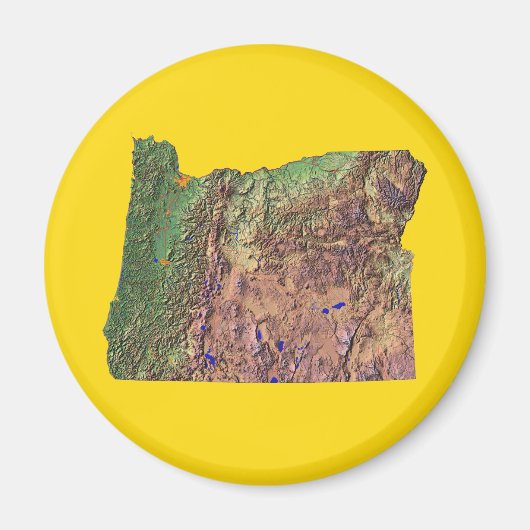 Oregon kaart magneet (Voorkant)