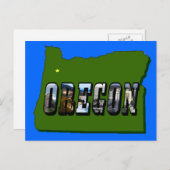 Oregon kaart overzicht en Afbeelding tekst (Voorkant / Achterkant)