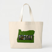 Oregon kaart overzicht en Afbeelding tekst Grote Tote Bag (Voorkant)
