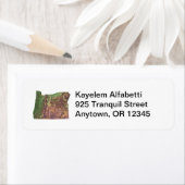 Oregon kaart retour adres label (Insitu)