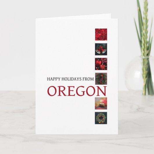 Oregon-kerstKaart met ornamenten Feestdagen Kaart (Voorkant)