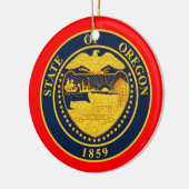 Oregon* kerstversiering keramisch ornament (Links)