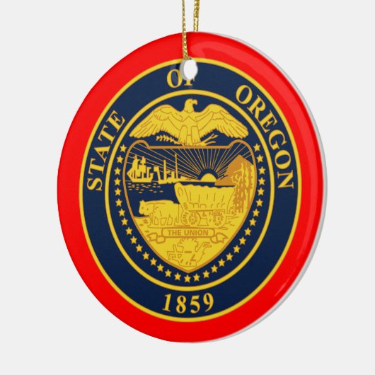 Oregon* kerstversiering keramisch ornament (Links)