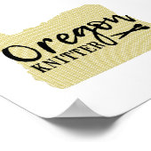 Oregon Knitter Black + Gold Craft Room Poster (Hoek)
