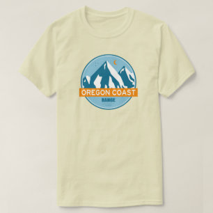 Oregon Kust Bergketen Sterren Maan T-shirt