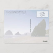 Oregon kust met rotsformaties briefkaart (Achterkant)