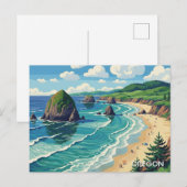 Oregon kust Reizen Briefkaart (Voorkant / Achterkant)