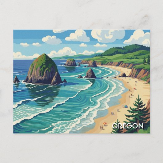 Oregon kust Reizen Briefkaart (Voorkant)