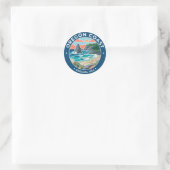 Oregon-kust Ronde Sticker (Tas)