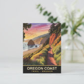 Oregon kustroute, Oregon, Reizen Briefkaart (Staand voorkant)