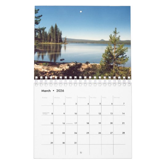 Oregon Landscape Calendar Kalender (Mar 2026)