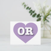 Oregon Lavender Heart - Ik hou van OR Briefkaart (Staand voorkant)