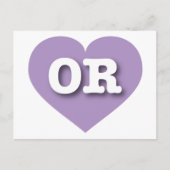 Oregon Lavender Heart - Ik hou van OR Briefkaart (Voorkant)