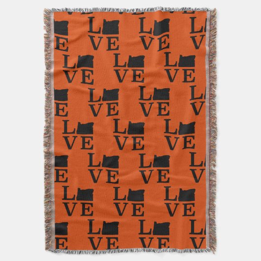 Oregon LOVE Black Deken (Voorkant Verticaal)