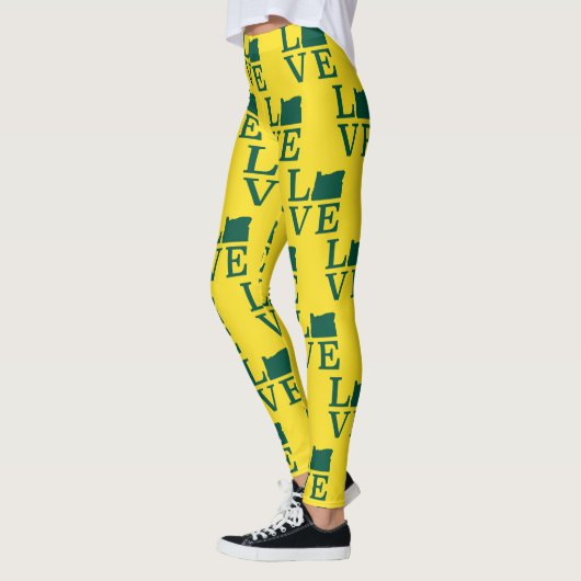 Oregon LOVE Green Leggings (Links)
