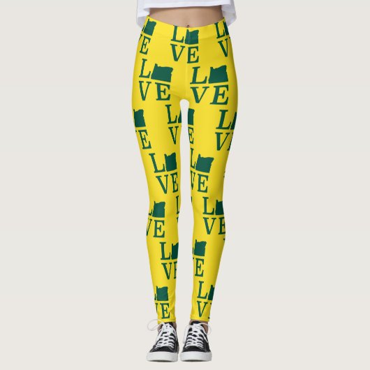 Oregon LOVE Green Leggings (Voorkant)