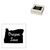 Oregon LOVE Rope Black Rubberstempel (Gestempeld)