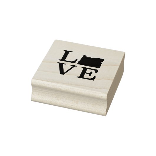 Oregon LOVE State Black Rubberstempel (Stempel)