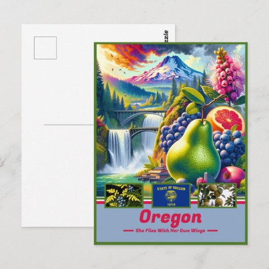 Oregon Majestic Wonders: Natuur & Bezienswaardighe Briefkaart (Voorkant / Achterkant)
