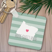 Oregon Map Home State Love met Custom Heart Sleutelhanger