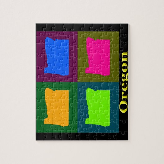 Oregon Map Legpuzzel (Verticaal)
