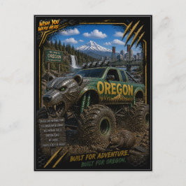 Oregon Monster Truck Off-Road Kunst Briefkaart