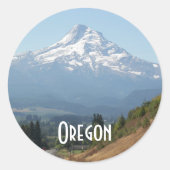 Oregon Mount Hood Travel Foto Ronde Sticker (Voorkant)